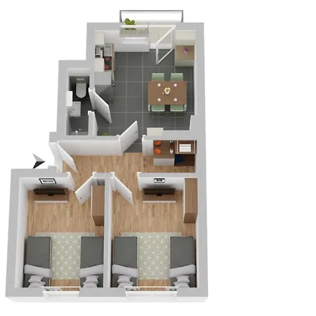 Schwerte-mitte 01-1 I Monteurwohnung Duo I Wlan, Bettwaesche & Handtuecher, Waschmaschine I Cosyhomes24 Lägenhet Schwerte